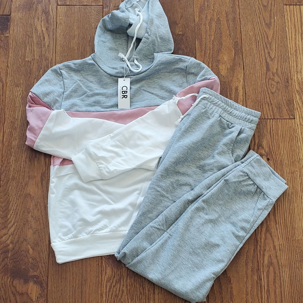LAST 1🌟Colorblock Hooded Top & Pant Set - Picture 3 of 7